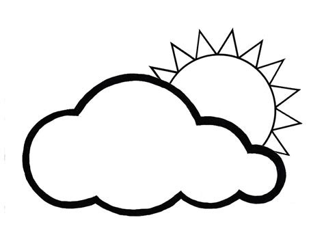 Sun And Clouds Coloring Pages