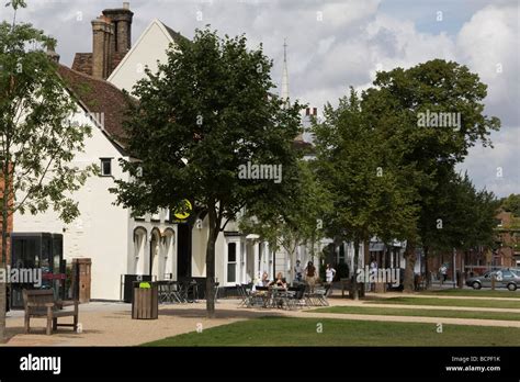 Baldock town centre high street hertfordshire england uk gb Stock Photo - Alamy