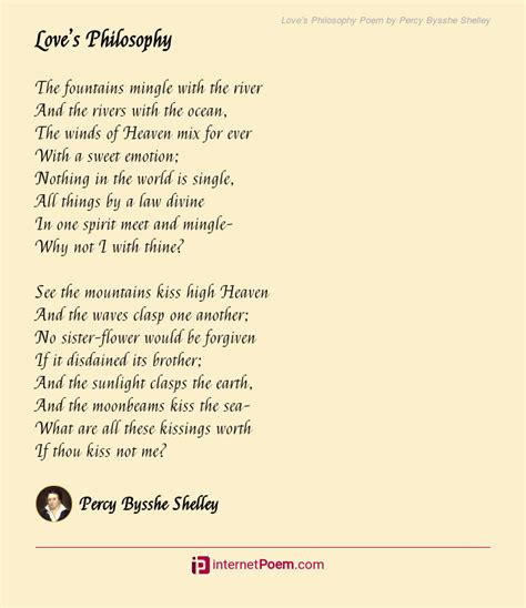 Love's Philosophy Poem by Percy Bysshe Shelley