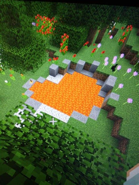 How to make a lava pit secret base | Minecraft Amino