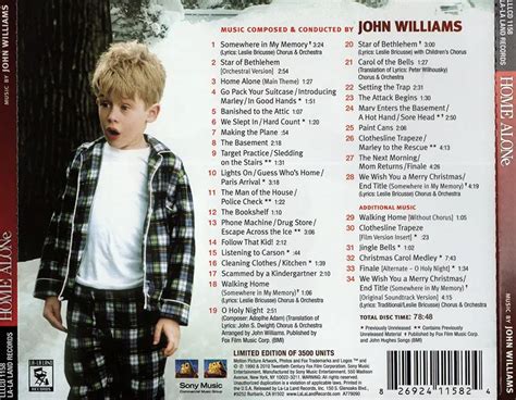 John Williams - Home Alone: Original Motion Picture Soundtrack (1990) Limited Edition 2010 ...