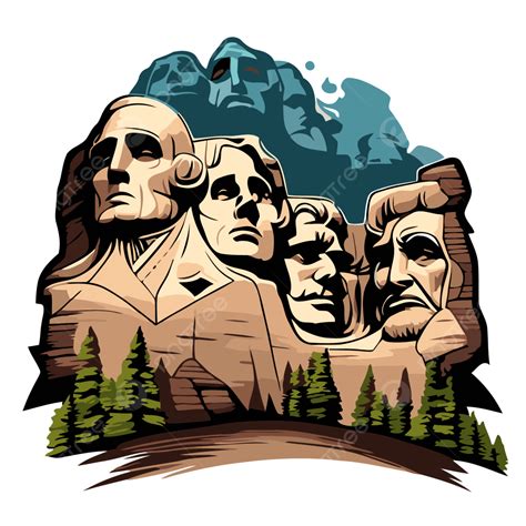 Monte Rushmore Vector Png Dibujos Pegatina Clipart El Memorial | The Best Porn Website