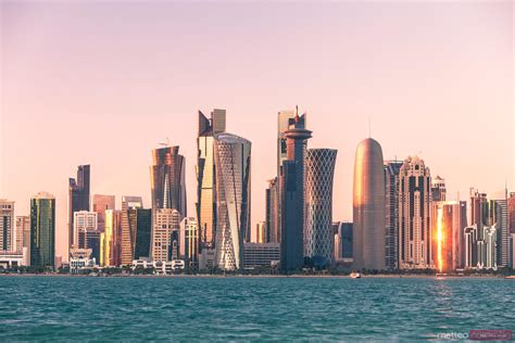 Matteo Colombo Photography | Doha skyline at sunset, Qatar | Royalty ...