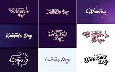 Set of cards with International Women's Day logo and a bright. colorful design 18705783 Vector ...