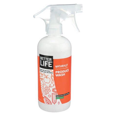 Better Life Produce Wash - All Natural - Case Of 6 - 16 Fl Oz | Better ...