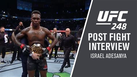 UFC 248: Israel Adesanya - "I was the only one willing to dance" - YouTube