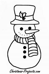 Snowman Top Hat Coloring Page sketch template