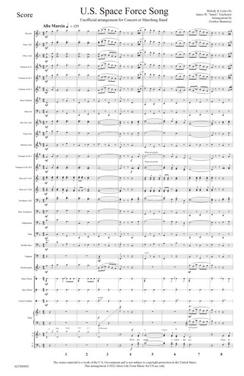 US Space Force Song (Semper Supra) | Sheet Music Plus