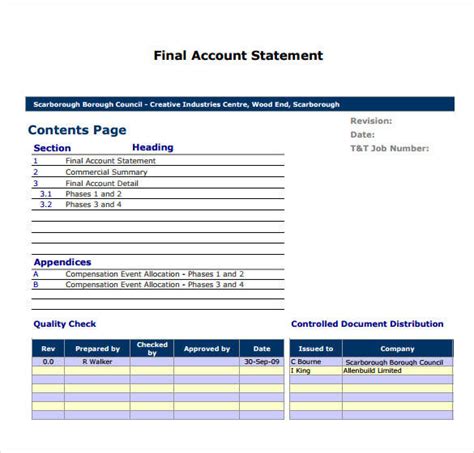 FREE 11+ Statement of Account Samples & Templates in PDF