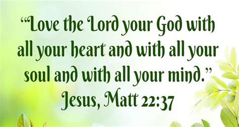 Matthew 22:34 The Great Commandment - Love the Lord your God with all ...