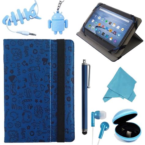 BLUE THEMED CASE & STAND FIT ARGOS ALBA 10" INCH TABLET & OPTIONS SEE ...