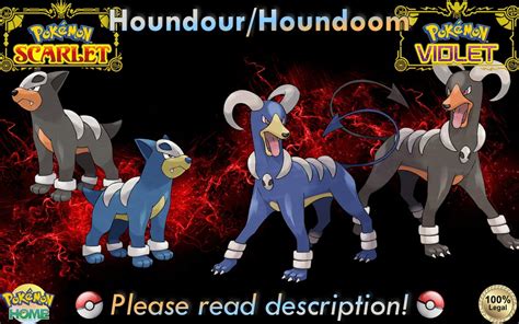 Shiny/non-shiny Houndour/houndoom 6IV Pokémon Scarlet/violet - Etsy