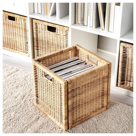 BRANÄS Basket, rattan, 12 ½x13 ½x12 ½" - IKEA | Würfelregal, Körbe ikea, Ikea lagerung