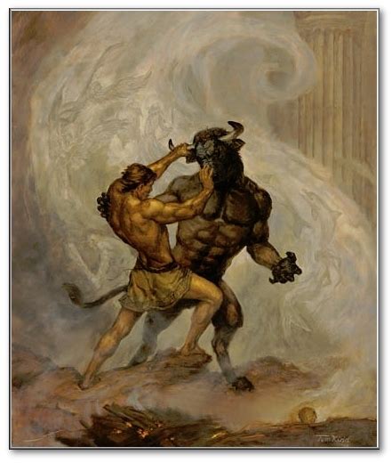 Image - Theseus minotaur battle full.jpg - Warriors Of Myth Wiki