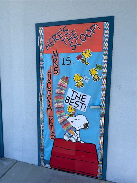 Snoopy teacher appreciation door decoration | Teacher appreciation doors, Teacher appreciation ...