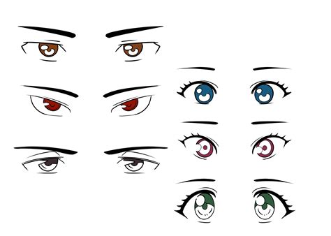 Learn How To Draw Anime Eyes Male (Eyes) Step By Step Drawing Tutorials ...