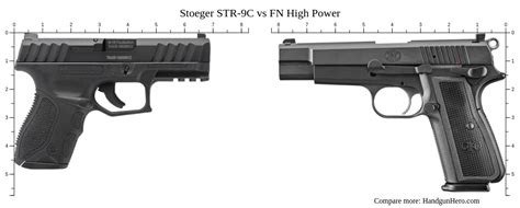 Stoeger STR-9C vs FN High Power size comparison | Handgun Hero