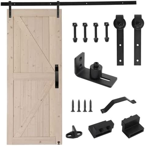 Amazon.com: Winado 36" x 84" Sliding Barn Door, DIY Unfinished Interior Door with 6.6 FT Sliding ...