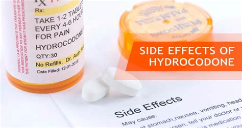 Hydrocodone Side Effects: Long-Term, Short-Term and Allergies