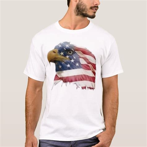 Bald eagle american flag T-Shirt | Zazzle