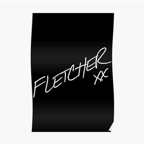 "Fletcher Merch Fletcher White Logo" Poster by ElbaSoft | Redbubble