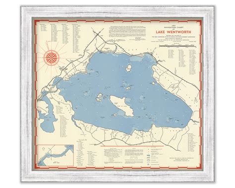 LAKE WENTWORTH, New Hampshire 1951 Nautical Chart