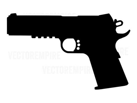 1911 SVG Pistol Graphic Gun Vector Handgun Clip Art | Etsy