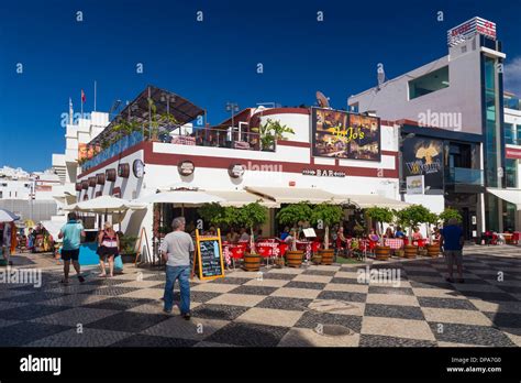 Restaurants in Albufeira, Algarve, Portugal Stock Photo, Royalty Free Image: 65378992 - Alamy