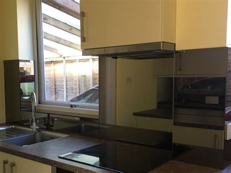 Bronze Mirror Kitchen Splashback UAGlass Norwich