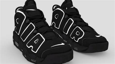 Nike Air More Uptempo black - 3D model by Vincent Page (@vincentpage) [407205d] - Sketchfab