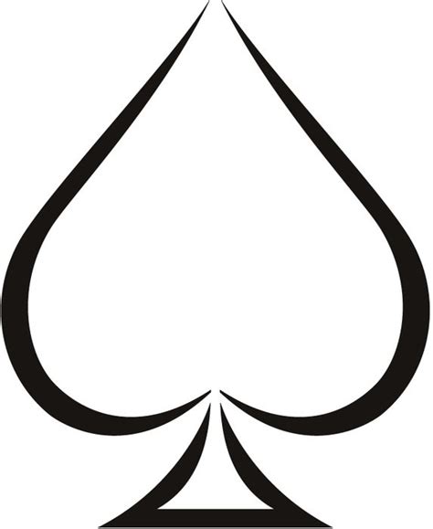 Ace Of Spades Symbol drawing free image download