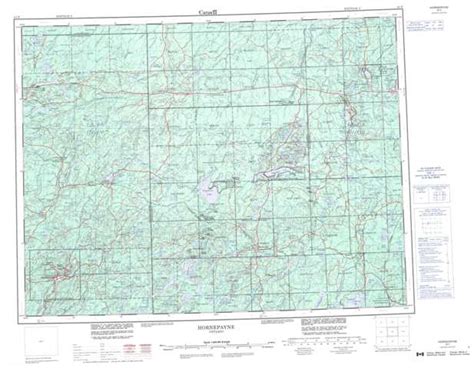 Printable Topographic Map of Hornepayne 042F, ON