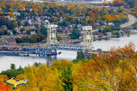 Michigan Photography ~ Houghton Hancock Lift Bridge Autumn Colors -328 – Seward's Wood-n-Crafts ...