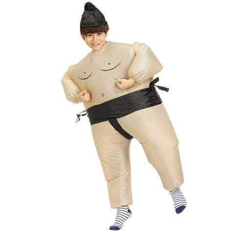 Kid Inflatable Sumo Costume Halloween Blow Up Ride On Funny Costumes ...