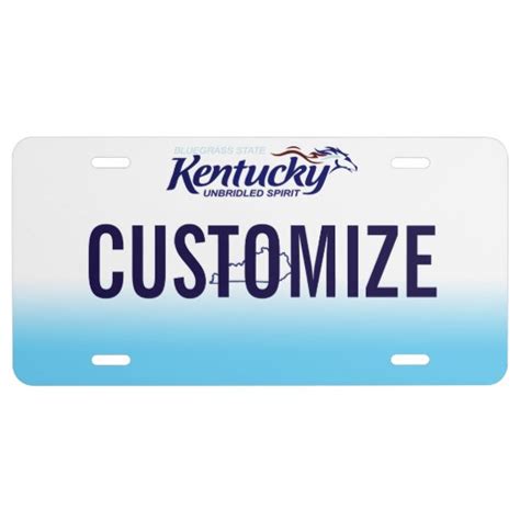 Kentucky Custom License Plate | Zazzle.com