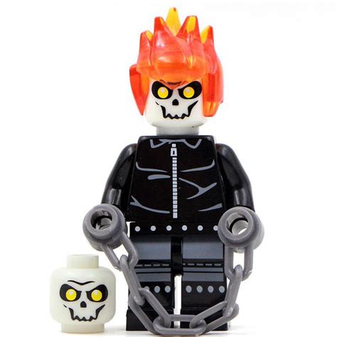 Ghost Rider Jhonny Blaze Lego Superheroes Minifigure Block Toys