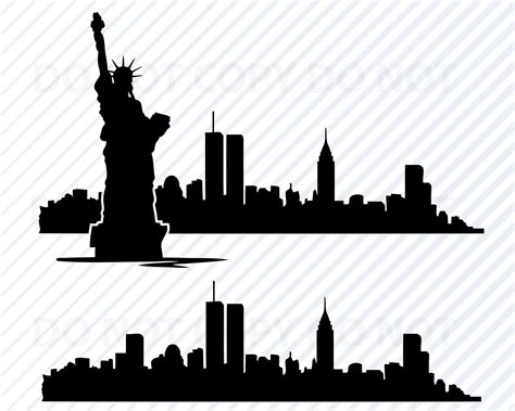 New York City Skyline SVG Files NYC Skyline Svg Clipart trade Towers ...