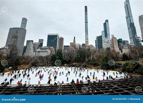 Ice Skating Wollman Rink In Central Park, Manhattan, New York City, NY ...