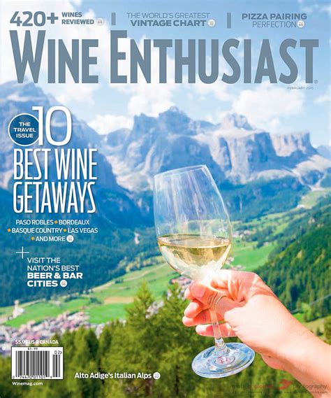 - Wine Enthusiast magazine 02-2016 cover | Royalty Free Image