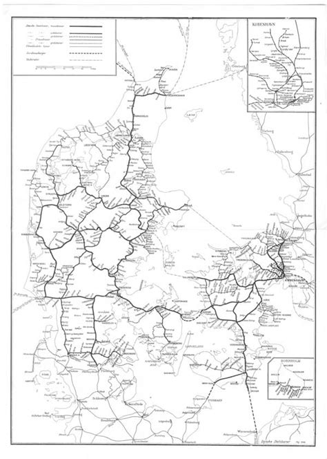 Danish railways system map of 1968 — Korean Revenue Stamps