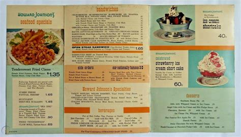 Howard Johnson's Late Supper Suggestions, 1964 : r/VintageMenus