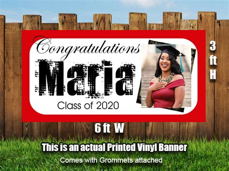 Personalized Graduation Photo Banner Heavyweight Vinyl - Designed, Pri ...