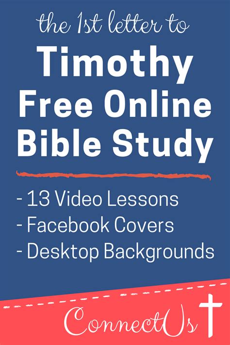 13 Free Bible Study Lessons on 1 Timothy – ConnectUS