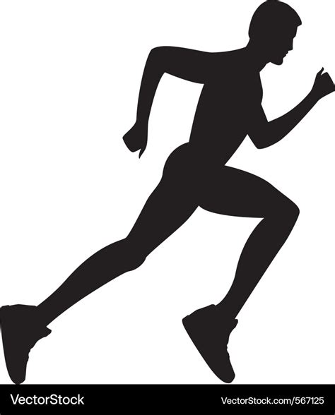 Man running Royalty Free Vector Image - VectorStock