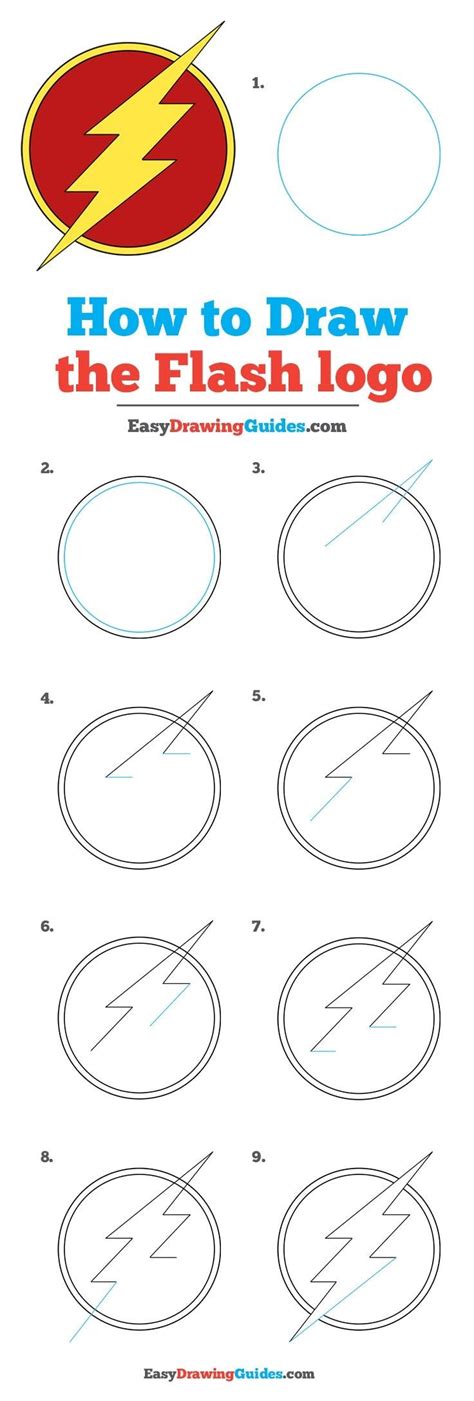 How to Draw the Flash Logo - Really Easy Drawing Tutorial | Flash ...