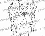 Digital Stamps Digi Stamp Coloring Pages Girl Flower  sketch template
