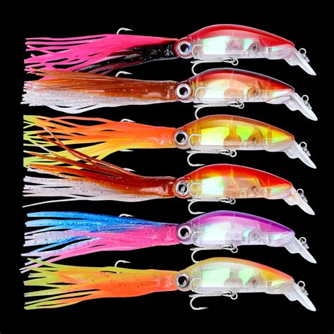 Aliexpress.com : Buy 1pc Squid Fishing Lures 6 color fishing Tackle 12.1cm 4.8"/22.1g 0.78oz ...