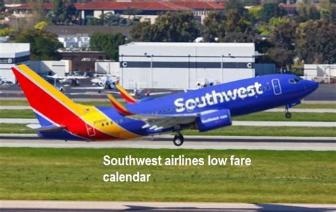 Southwest Airlines Low Fare Calendar: Check Airfare Deals