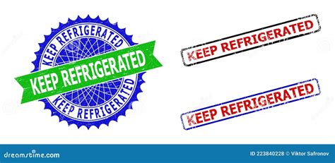 Keep Refrigerated Label Or Sticker Cartoon Vector | CartoonDealer.com #160098849