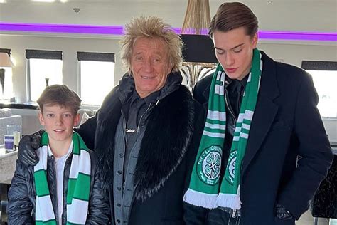 Rod Stewart, Sons Alastair and Aiden Cheer on Football Team: Photo